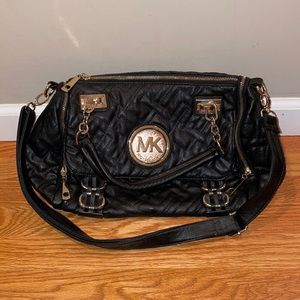 Michael Kors large black and gold bag